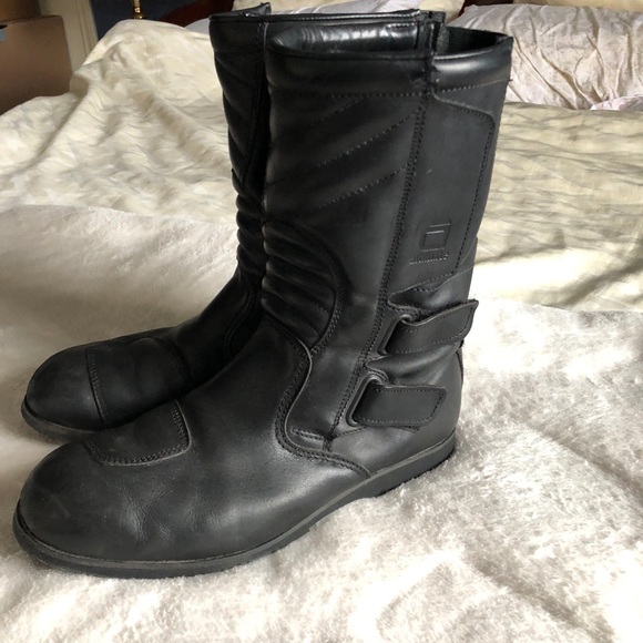 Mens Leather Motorcycle Riding Boots - Size 9 - Picture 4 of 4